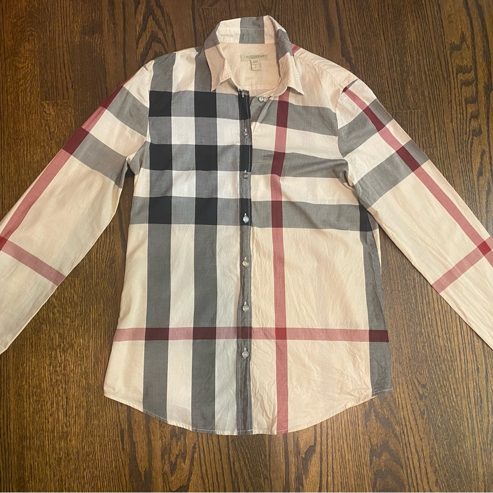 Burberry Brit Plaid button up shirt, size small